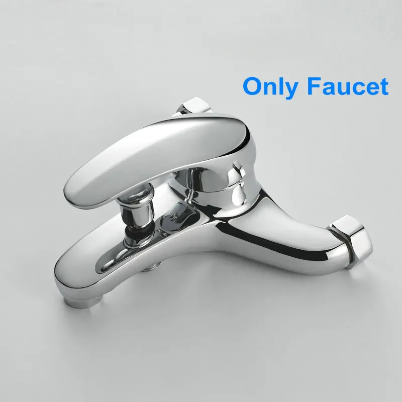 Смесители для ванной комнаты с переключателем струйный смеситель для ванны кран с ручной насадка душа кран - Цвет: only single faucet