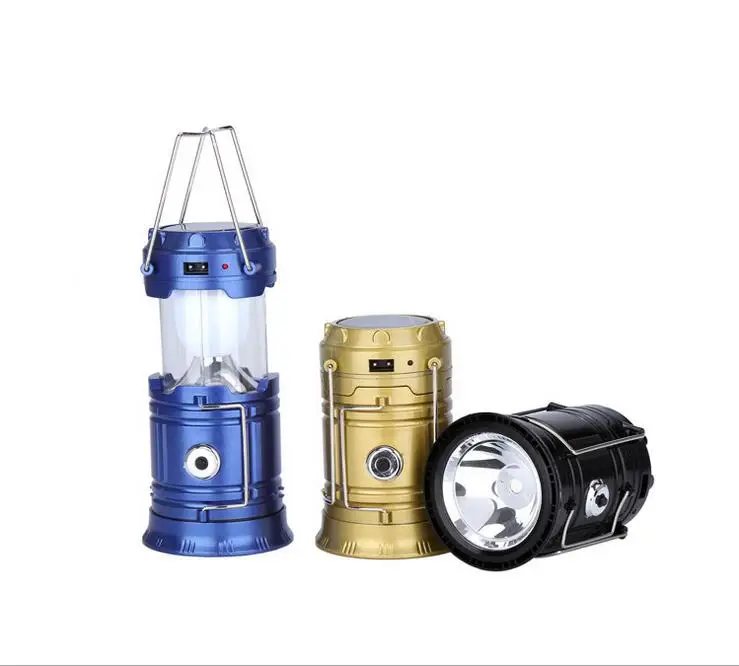 New Lantern LED Solar Charging Camping Lamp Outdoor Telescopic Portable