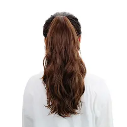Конский хвост волос клип в коричневый длинные синтетические хвостики для прически Волнистые коготь клип хвост волос Ombre 5 размеров OEM HPP006