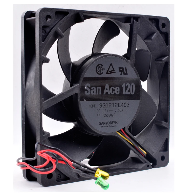 

9G1212E403 12cm 12025 120mm fan 120x120x25mm DC12V 0.58A 3 lines, large air volume, cooling fans for servers and power supplies