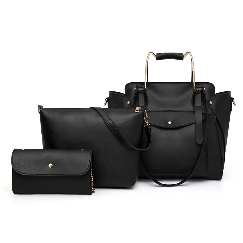 

Dropshipping 2018 New Fashion Ladies PU Leather Bag Solid Color Diagonal Shoulder Bag Mother And Baby