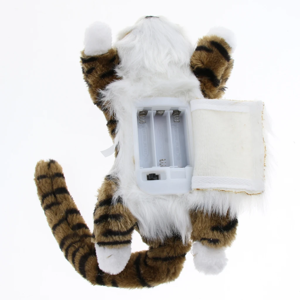 Naughty Rolling & wagging Tail Cat Electronic Pet Soft Plush Stuffed Animal Kids Baby Toys Home Decor