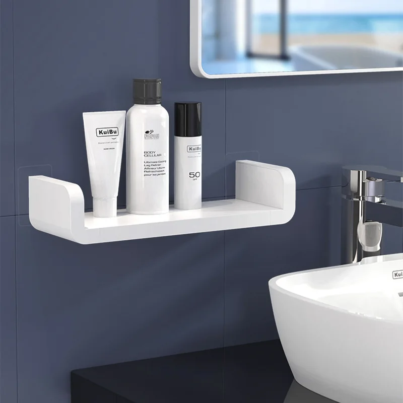 Preise Weiß Home Storage Halter Wasserdichte Kosmetische Regale Wand Hängen Bad Dusche Regal Caddy Dusche Rack Küche Gewürz Racks