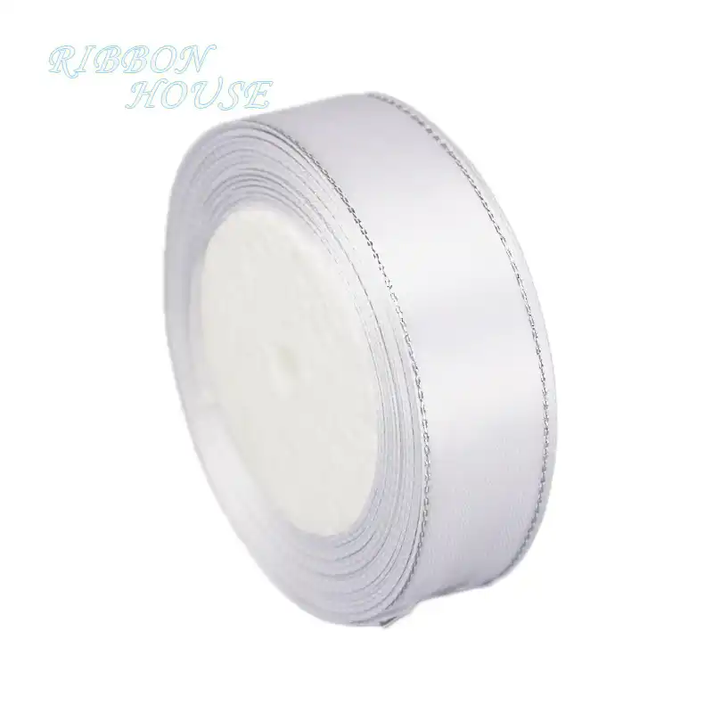 silver satin ribbon wholesale