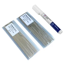 Diy kit de tira de fio de célula solar tabbing pv fitas fita de fio de barramento e caneta de fluxo para solda de painel solar