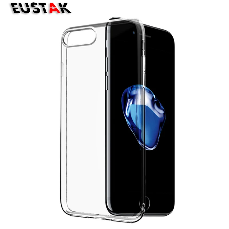 

Eustak Ultrathin Clear Transparent TPU Silicone Soft Cover Case For iPhone 6 7 6s Plus 5s 5 4s back cover case Phone Cover Coque