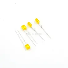 100 шт./лот 2X3X4 квадратный светодиодный желтый светильник светодиод 2*3*4 мм светодиодный лазерный диод