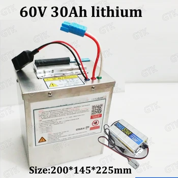 

GTK 60v 30ah Lithium battery replace lead acid battery 60v 30ah li ion with 50A BMS for 3000w scooter go cart tricycle Golf Club
