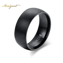 Meaeguet Treandy Real Titanium Rings For Women Men Fashion Black Vintage Rings Wedding Bands Jewelry