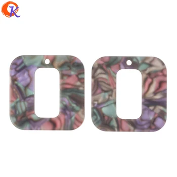 

Cordial Design 50Pcs 29*29MM Jewelry Accessories/Earring Part/Rubber Shell Print Effect/Square Shape/Hand Made/Earring Findings