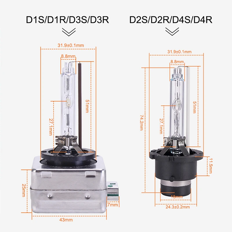 Mgtv Light D1S D2S D3S D4S разрядные лампы высокой интенсивности дробилка HID ксенон головной светильник лампочка D1 D2 D3 D4 D1R D2R D3R D4R Фары Светильник 4300K 6000K 8000K