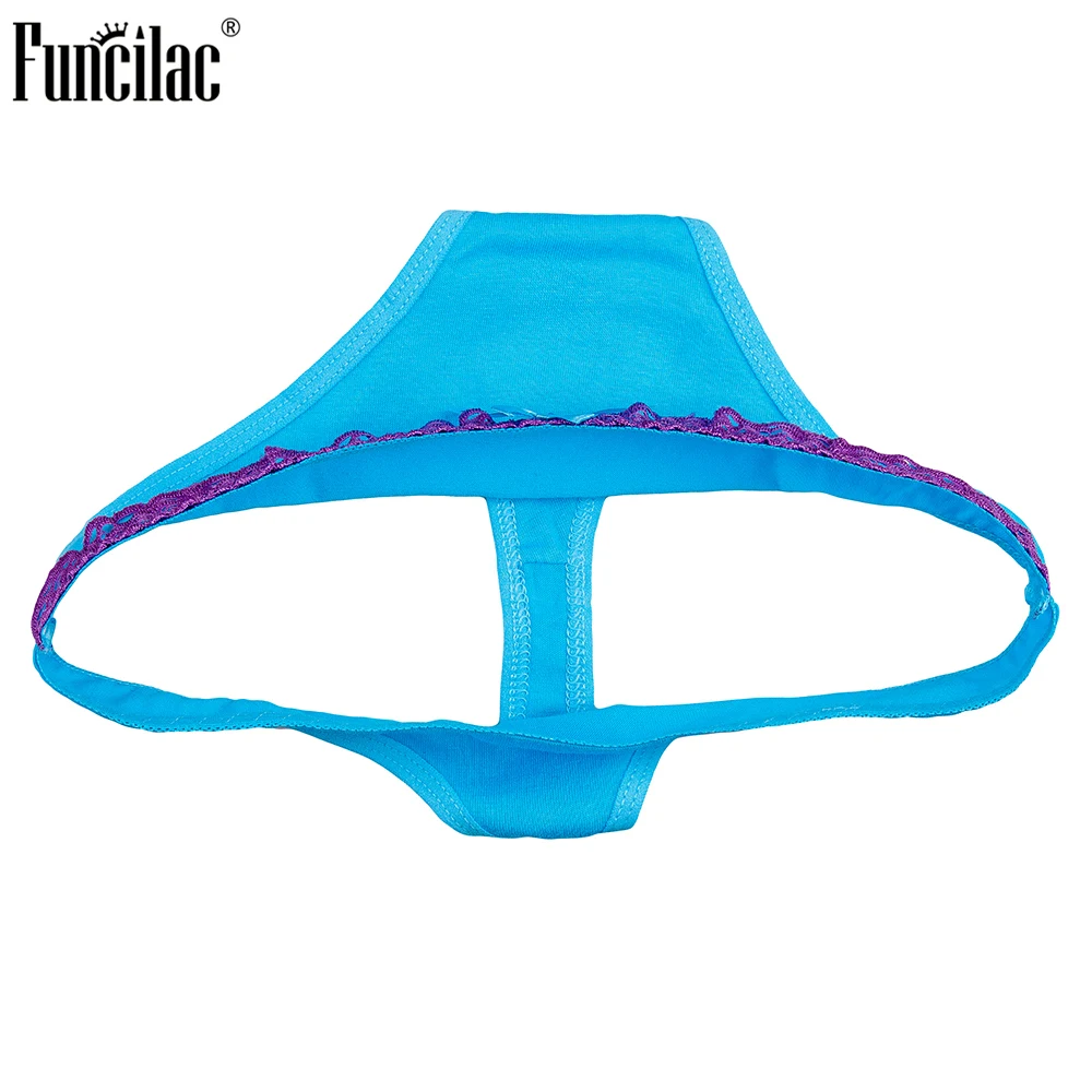 FUNCILAC, женские сексуальные стринги, кружевные трусы, лоскутное нижнее белье, дышащие однотонные, 6 шт./партия, удобные