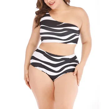 

High Waist Bikini Set Swimwear Women One Shoulder Bikinis 2019 Mujer Plus Size Biquinis Feminino New Maillot De Bain Femme