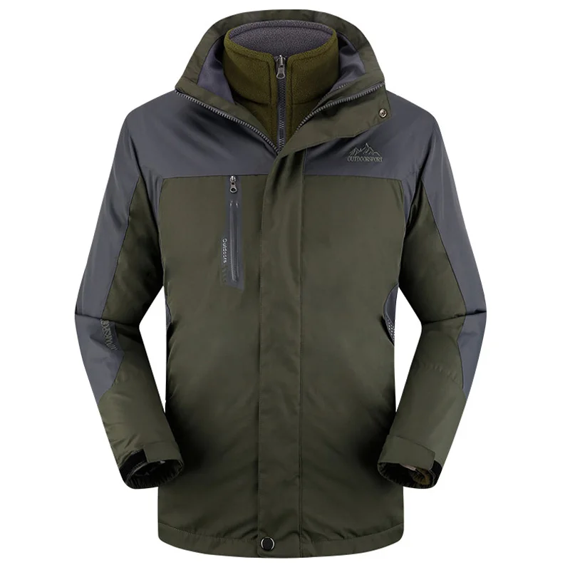 

2017 Men Women's Winter 2 Pieces Inner Fleece Jacket Outdoor Sport Brand Softshell Coats Hiking Skiing Male Female Jackets VA059