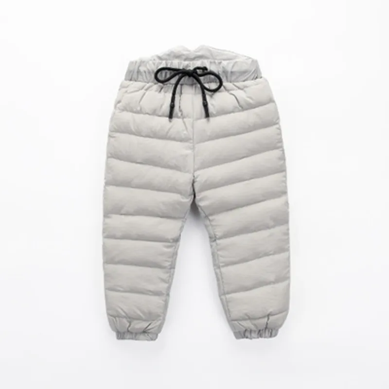 CROAL chery/пуховые штаны для мальчиков и девочек 80-130 см зимняя одежда для маленьких девочек плотные Водонепроницаемые Детские теплые штаны с высокой талией