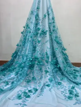 

Sophia-3.3123 embroidered Mesh Tulle fabric Factory price sequins Nigerian lace fabrics