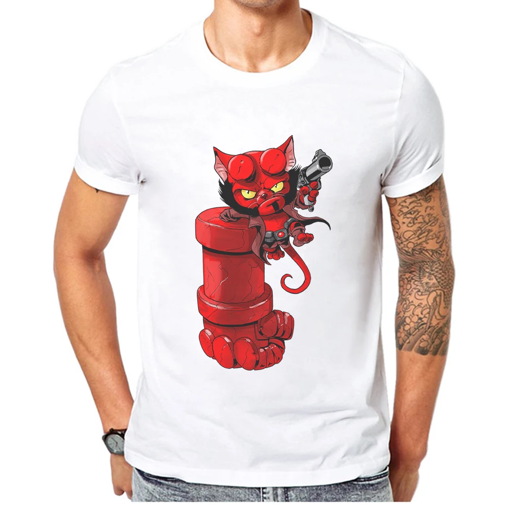

Funny Monster T Shirt Men Fighting Cartoon Printed 100 Cotton Hipster Cool Man Tops Tee Shirts Short Sleeve T-Shirt Mens Tshirts
