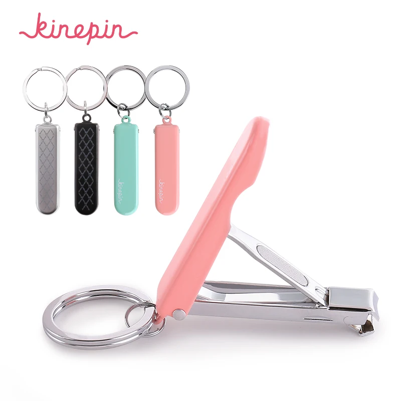 

KINEPIN Ultra-thin Portable Folding Nail Clipper Compact Nail File Cutter Collapsible Fingernail Trimmer Clippers with Key Ring