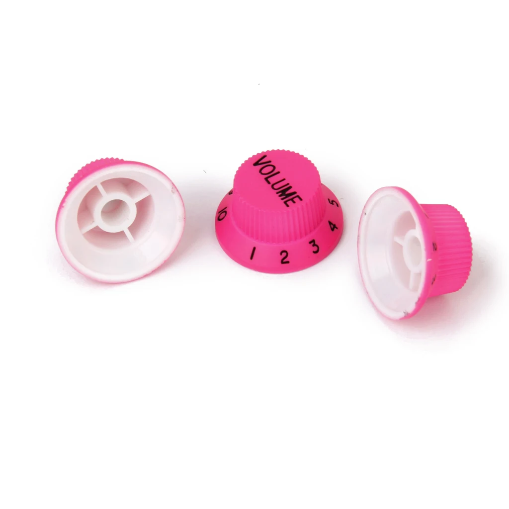 Deep Pink Guitar Pickup Cover and Knobs Switch Tip Set for Electric Guitar Accessory