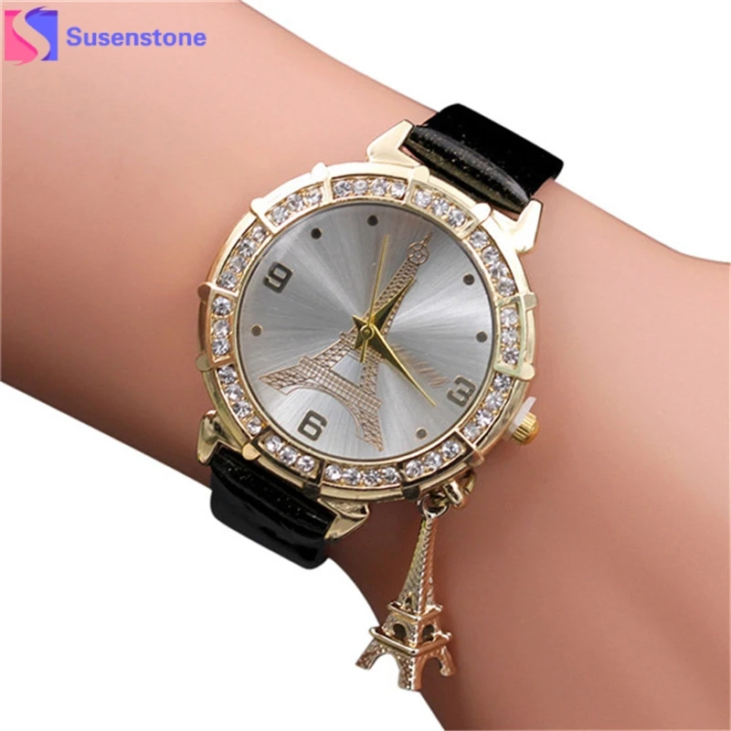 Relogio Feminino модные женские часы браслет кварцевые наручные из искусственной кожи