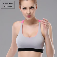 Сексуальные женские спортивные бюстгальтеры с открытой спиной, мягкие спортивные бюстгалтеры для фитнеса, тренировки, мягкое Спортивное нижнее белье, бюстгальтер для бега