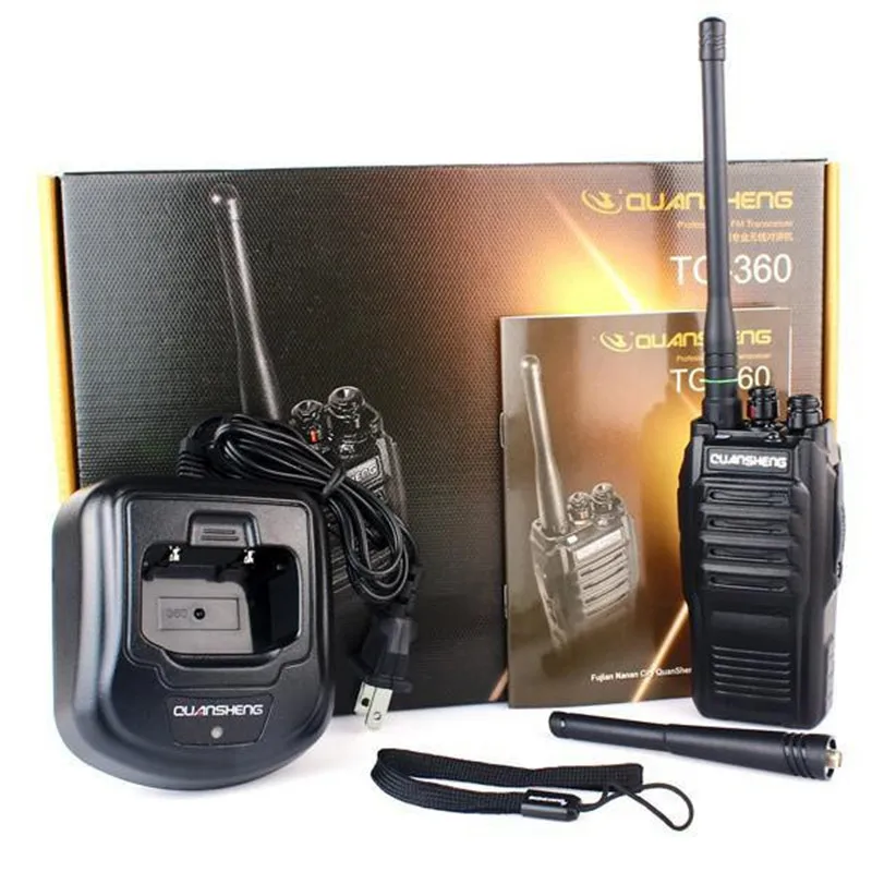 5pcs New Radio Walkie Talkie QuanSheng TG-360/TG360 16CH 7W UHF 400-480MHz Two Way Black | Мобильные телефоны и