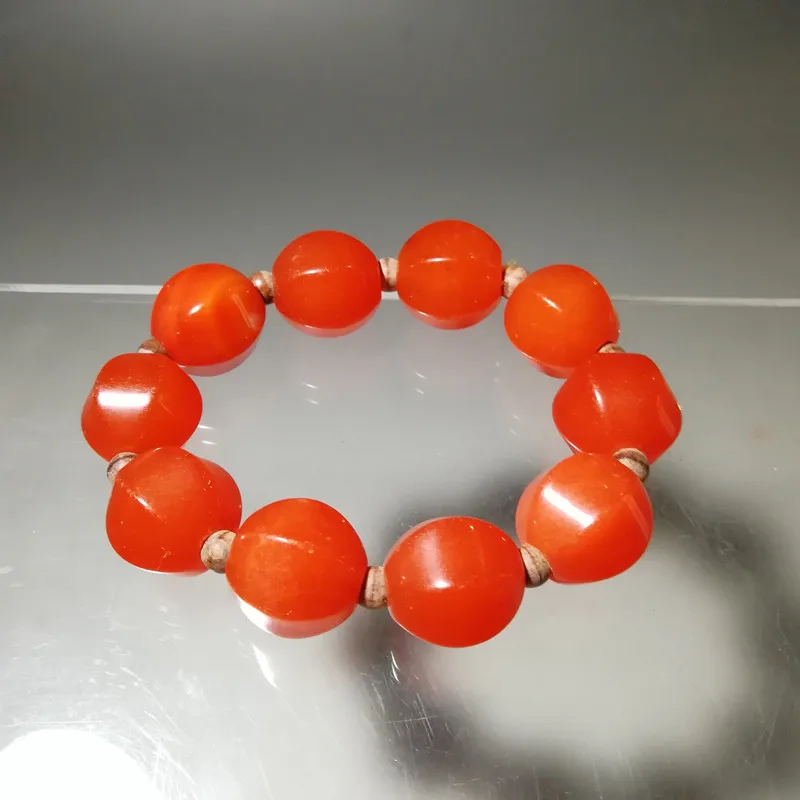 

Natural red manao beads, 17mm, 10 in total, strong tension bracelet