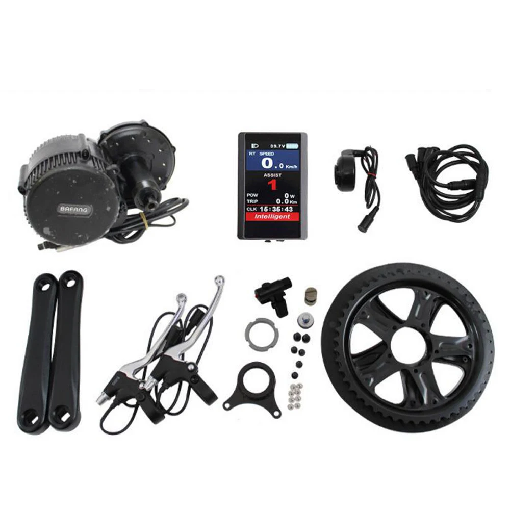 

Bafang Electric Bicycle Motor BBS01 48V 350W 8fun/bafang motor BBS01 mid crank motor with color display