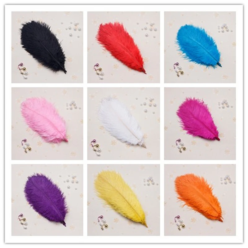 wholesale 100pcs/lot ostrich feather 25 30cm/10 12 inch color Natural