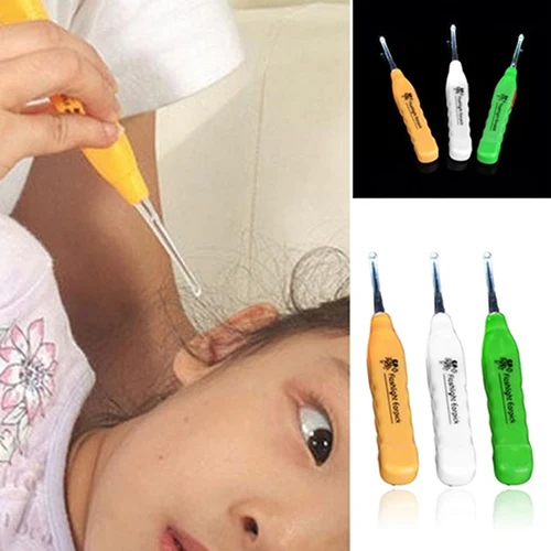 Kid Baby Safe font b LED b font font b Flashlight b font Earpick Handle Health