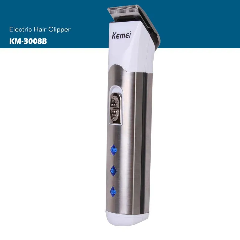 

Kemei KM-3008B New designed rechargeable hair clipper trimmer high quality hair clipper hair cut machine Gift