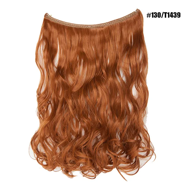 BENEHAIR Invisible Wire No Clips In Hair Extensions Secret Fish Line Hairpieces Synthetic Hair Extensions Fake Hair For Women 130-T1439