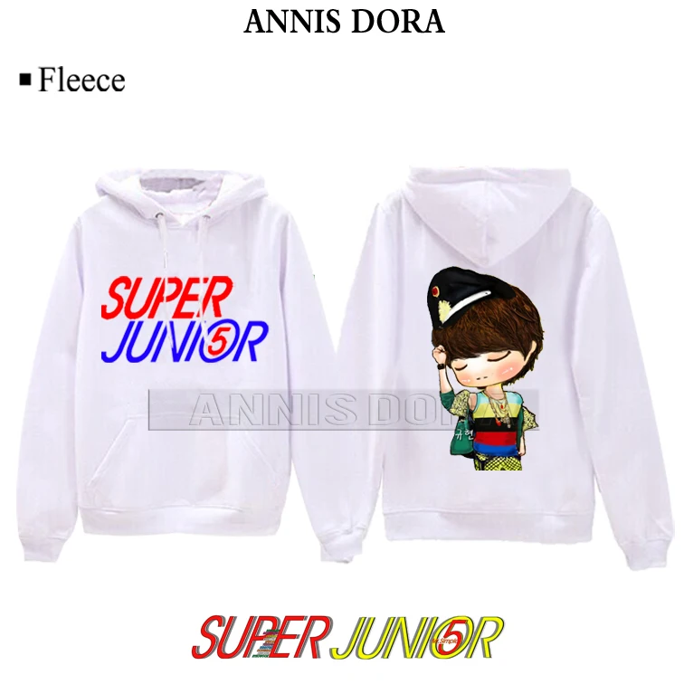 Super Junior SJ heechul Donghae Eunhyuk kyuhyun leeteuk 5TH Logo Hoodie - Цвет: KYUHYUN