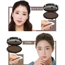 Прямая поставка Горячая Распродажа 2 в 1 2 формы s водостойкая пудра для бровей естественная форма тени для бровей с печатью палитра