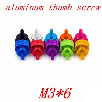 

5pcs M3 computer case screw Aluminum Alloy Colourful Step Hand Tighten thumb Screw