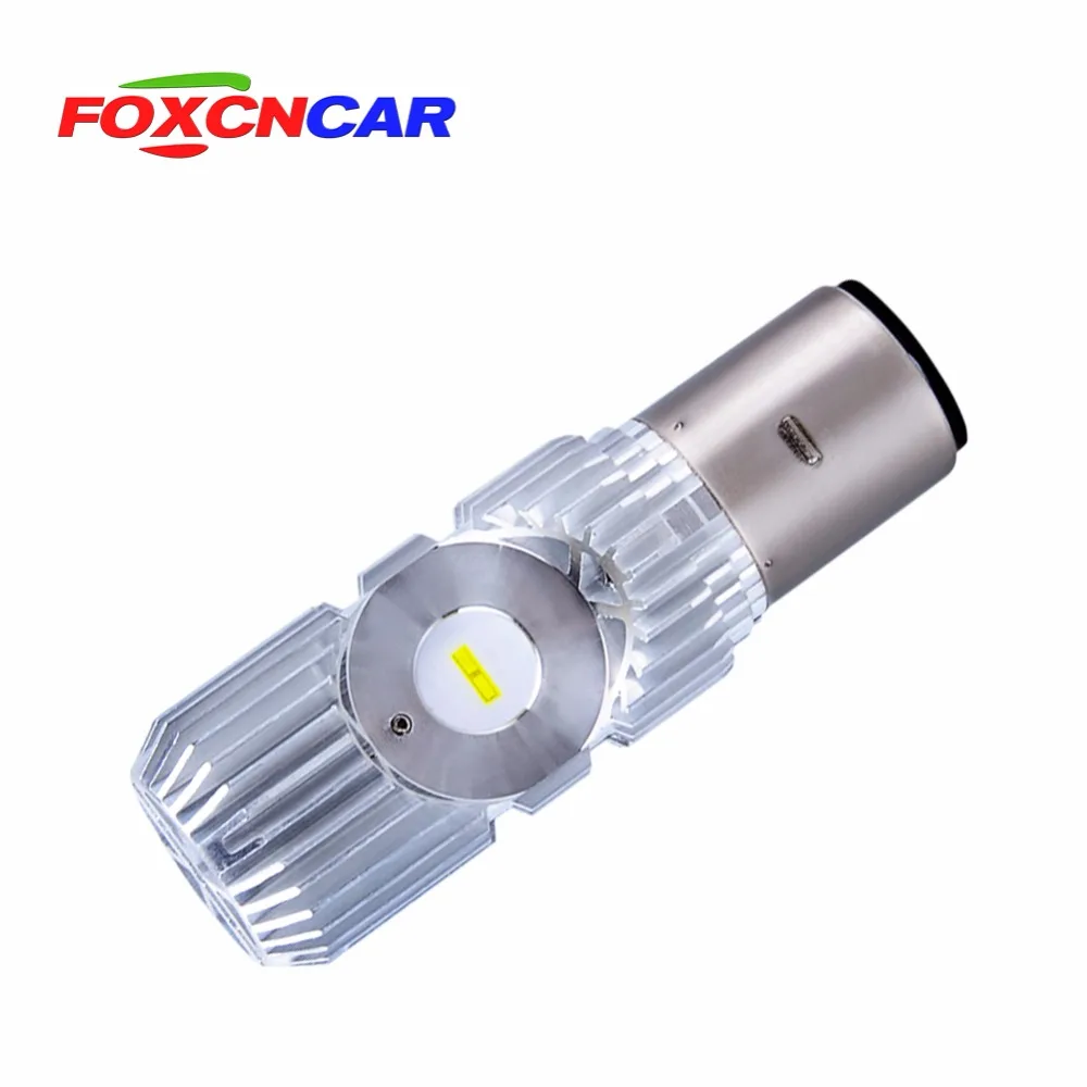 Foxcncar 4 чип BA20D светодиодный фары лампы Hi/короче спереди и длиннее сзади) 8W Мотоцикл