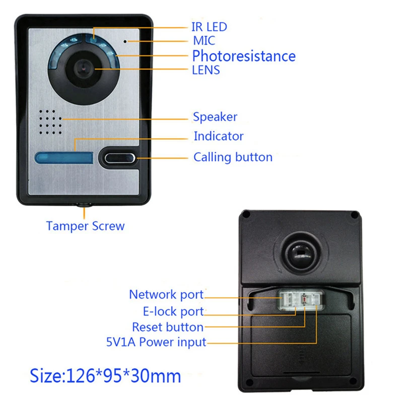 WIFI Doorbell Video Door Phone Intercom System Wireless IP Doorbell Camera Night Vision Waterproof 720P Door Intercom Camera