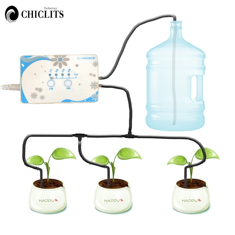 

Intelligent Home Automatic Watering Device Garden Plant Drip Irrigation Tool Water Pump timer Controller 11pcs Arrow kits