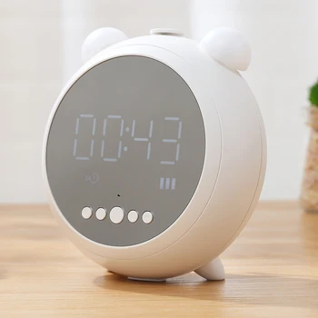 

Portable Bluetooth 4.1 Wireless Stereo Speaker with Alarm Clock FM Radio LED free shipping