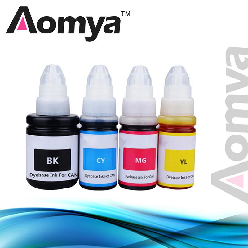Aomya tintura para impressora canon, para canon GI-490 GI-790 GI-890 gi 490 790 890 pixma g1000 g1100 g1400 g2400 g3400 g2000 g3000 refil ink4colos