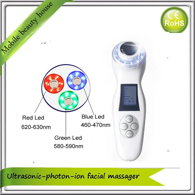 Здесь продается  CE/ROSH Certification LCD Display Ultrasonic Photon Galvanic Ion Face Lift Wrinkle Removal Facial Beauty Massager  Красота и здоровье