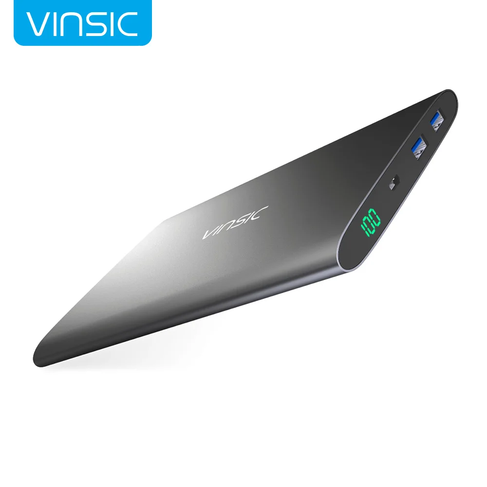 Vinsic 20000 мАч Внешний аккумулятор двойное внешнее зарядное usb устройство для