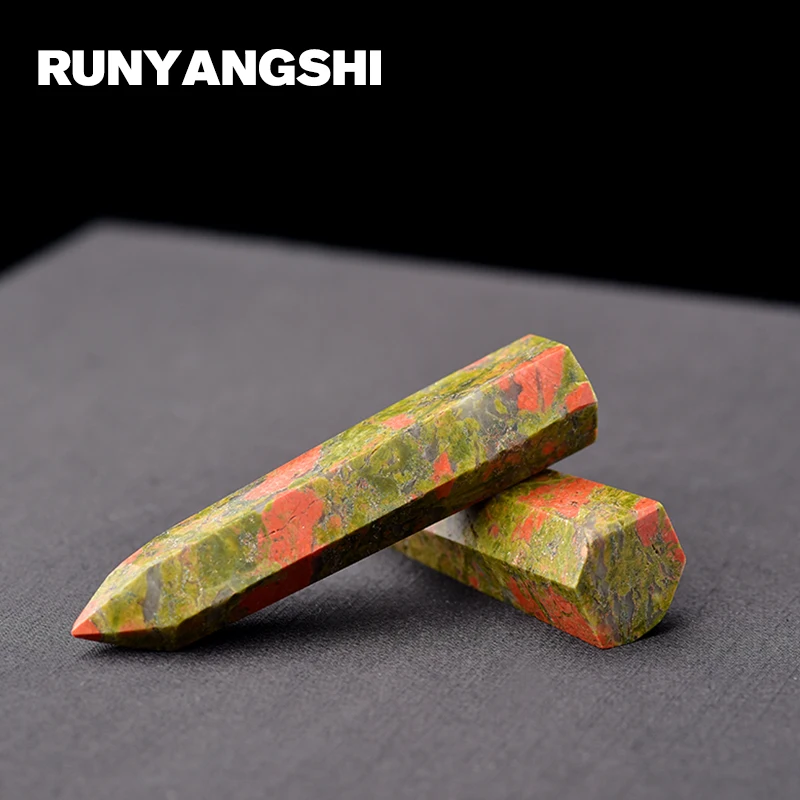Runyangshi Хрустальный столбик камень 1 шт. простой стиль натуральный кристалл