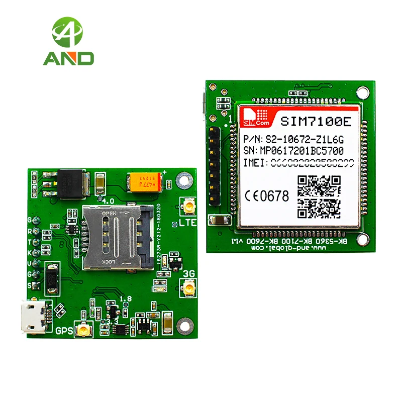 

4g SIM7100E Breakout board, LTE Networks testing board in Western Europe with SIM7100E module, B1 B3 B7 B8 B20