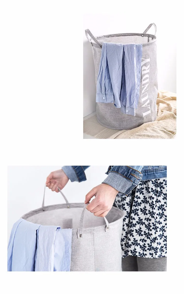 Большая емкость hano утолщение Оксфорд ткань алюминиевый сплав переносная корзина для белья большой карман сумка для хранения