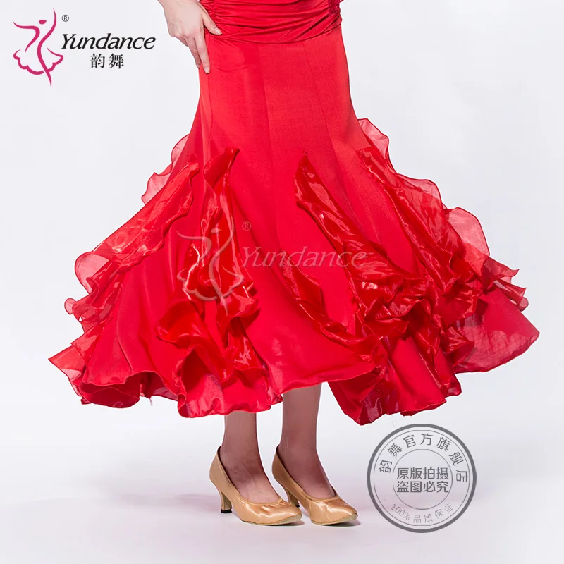 Продвижение Леди Бальные танцы юбка современный танец платье вальс вальсе Танго галоп фокстрот платье с широкой юбкой для танцев B-2644