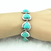 NEW03-21- бусы в форме сердца браслет из натурального камня подарок ювелирные изделия заводская цена Винтаж Тибетский сплав