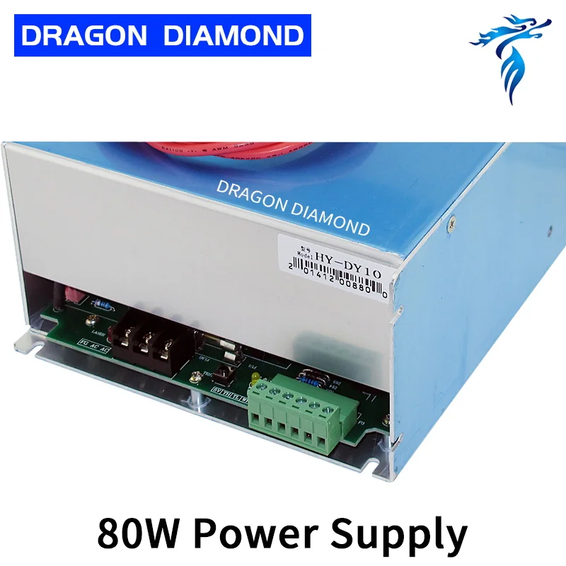 DY10 reci co2 power supply 80w for reci co2 laser tube w4 100w for co2 laser cutting machine