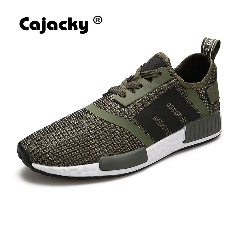 

Cajacky air mesh men casual shoes spring summer mens sneakers lightweight chaussures hommes plus size 39-46 army green shoes