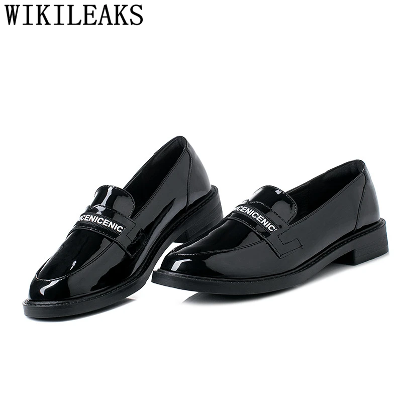 

korean shoes loafers women patent leather shoes women creepers ladies zapatos oxford mujer chaussures femmes t nouveau 2019